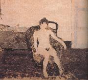In the armchair naked female Edouard Vuillard